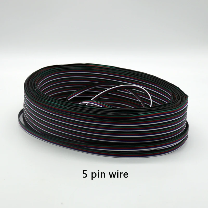 5 м/10 м/20/50 м 4pin 5pin 22AWG Led подключение LED RGB кабель расширение провода шнур