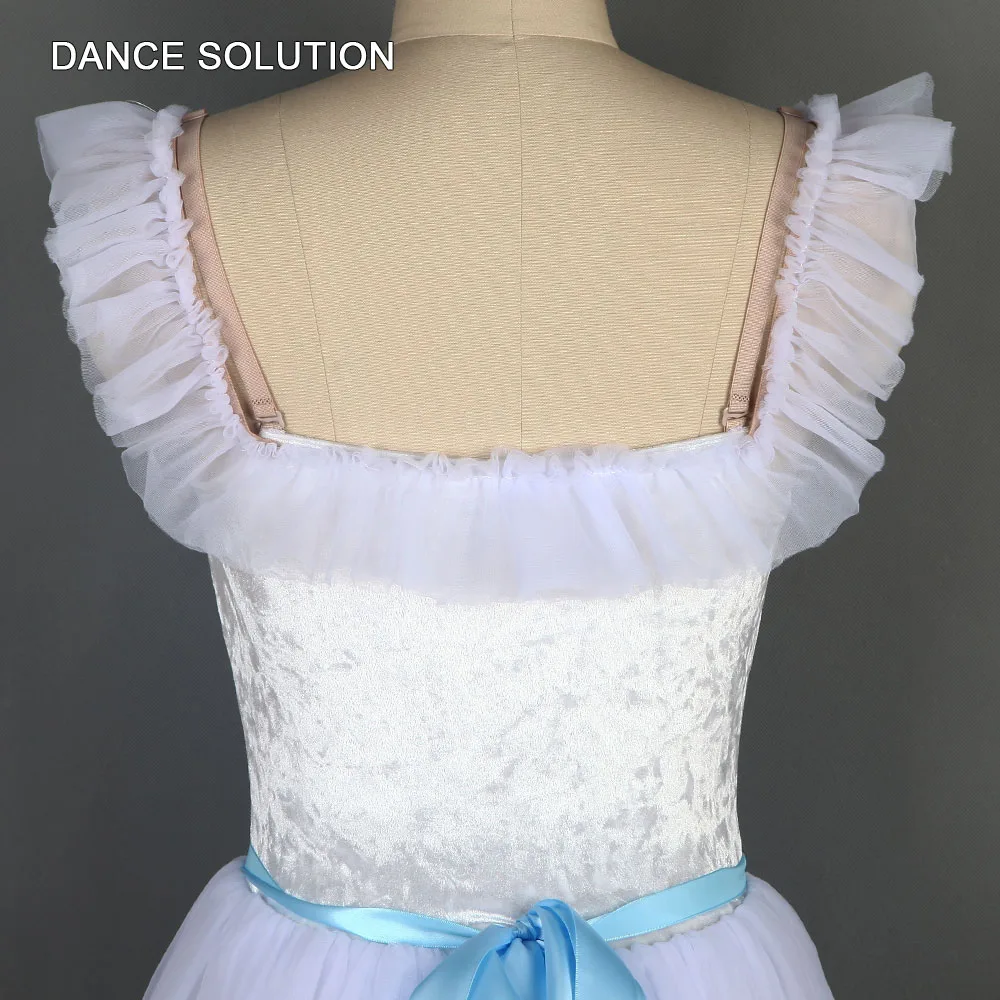 Белая бархатная майка с мягкой юбкой из фатина романтическая балетная юбка-пачка