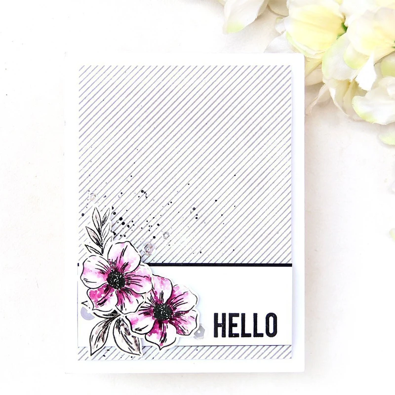 Фон для скрапбукинга с прозрачной печатью в полоску сделай сам карты Ablums ремесло