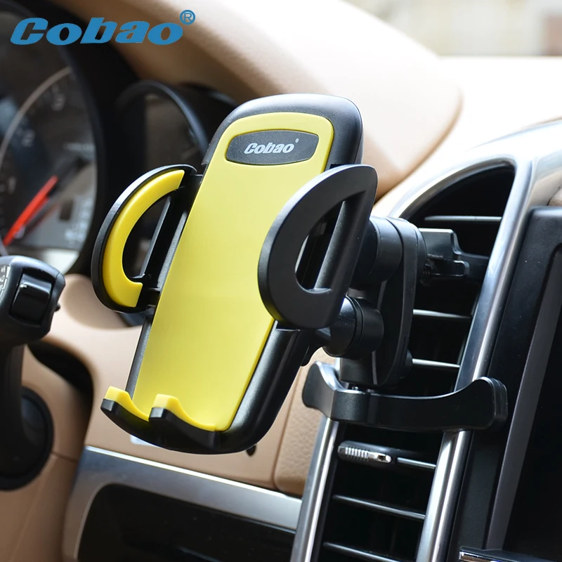 Cobao Универсальный Автомобильный держатель для телефона, держатель на вентиляционное отверстие, подставка для apple Iphone 5, 5S, 5c, SE, 6, 7 plus, Galaxy, xiaomi, redmi, huawei