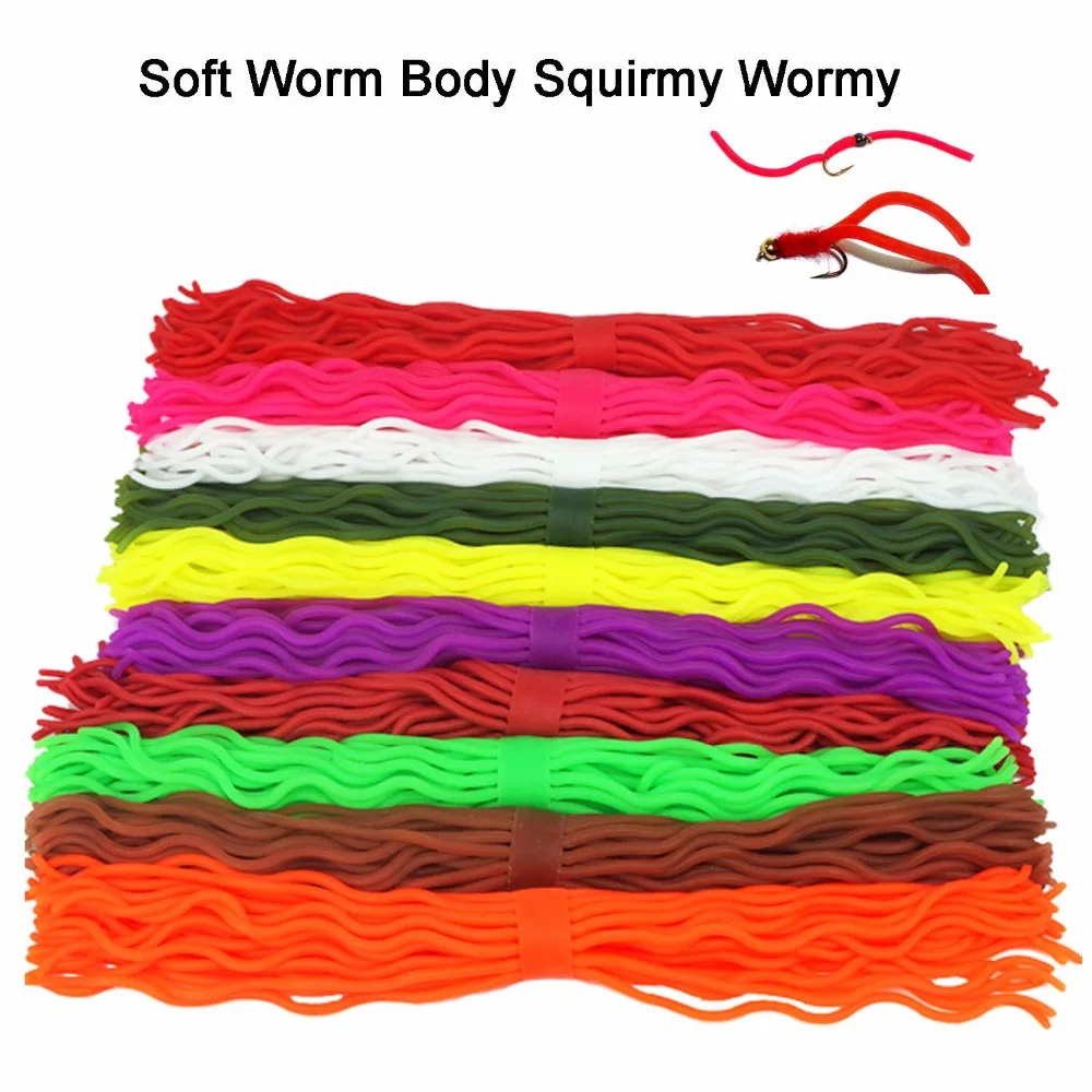 Речные трассы Squirmy Wormy 10 лучший выбор цветов Ассортимент летучих материалов для San