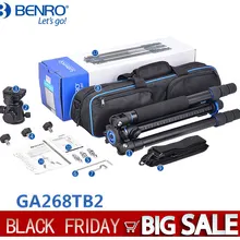 Benro GA268TB2 Алюминиевый Гибкий штатив, портативный штатив для цифровой камеры с шариковой головкой, стабильная стойка для камеры