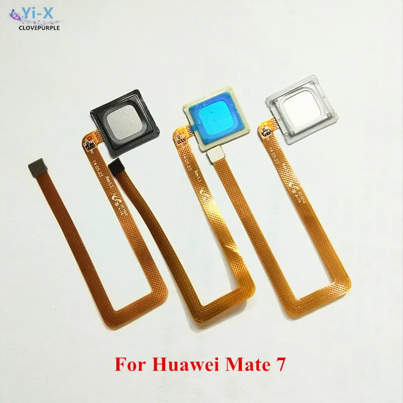 1 шт. Кнопка меню отпечатков пальцев домой гибкий кабель для Huawei Mate 7 Mate7 запчасти