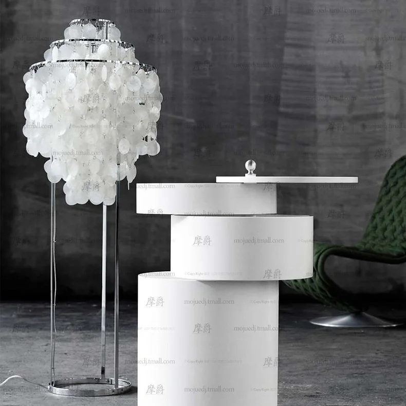 Modern Minimalist white Shells Floor Lamp Bedroom dining room E27 110-220v | Лампы и освещение