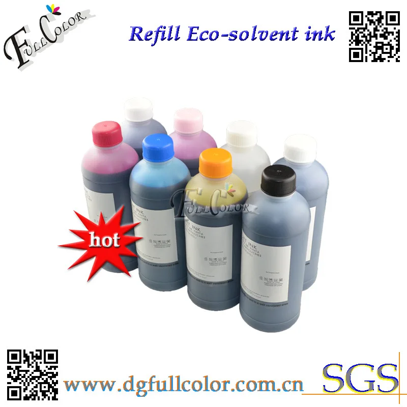 

8 цветов * 1000 мл, чернила на основе эко-растворителя для внутренней печати Epson R2000 R1900