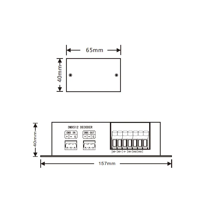 Драйвер для контроллера DMX512/1990 до PWM 6Ax3CH LED DMX512|Диммеры| |