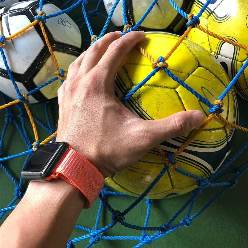 Нейлоновая петля, ремешок для Apple Watch, ремешок 44/42/40/38 мм Спортивная дышащая correa в едином положении во время занятий легкой атлетикой, браслет на запястье для наручных часов Iwatch, 4/3/2/1 аксессуары