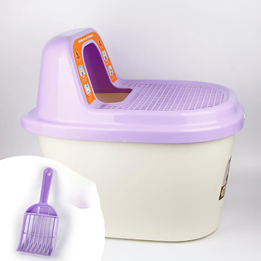 Пластиковый закрытый Кошачий большой помет песочный тренировочный бокс Топ