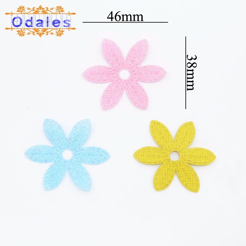 40 шт. микс Цвет нетканый материал весенний цветок блестящие нашивки