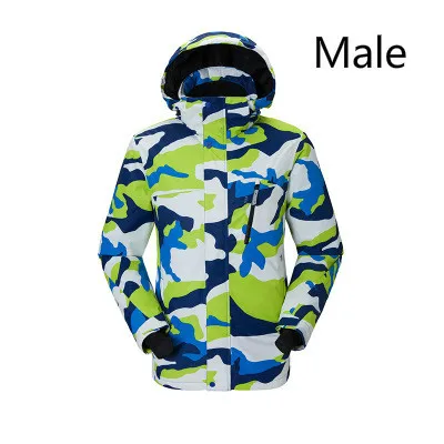 

Couple Ski Suit Outdoor Winter Windproof Warm Breathable Printing Wear-resistant Waterproof Sport Ski Jacket For Unisex