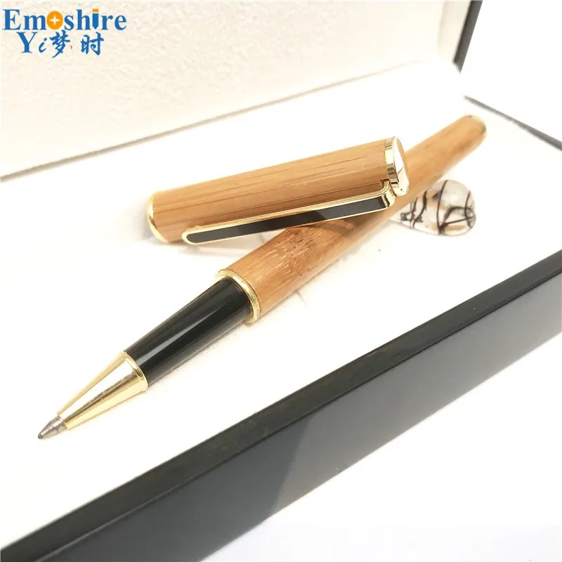Wooden Roller Ball Pen Bamboo Ballpoint Gel with Box for Christmas Gift Pencil High Quality Stationery P619 | Канцтовары для офиса