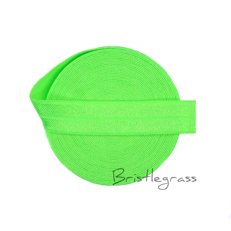 BRISTLEGRASS 5 ярдов 5/" 1,5 см неоновый сплошной FOE сгибается по эластичности спандекс атласная Детская повязка для волос платье с повязкой кружевная отделка ручной работы шитье