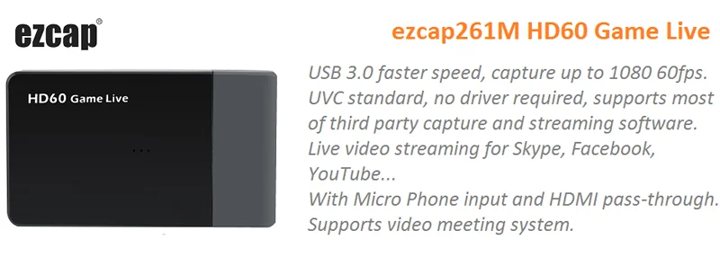 Ezcap261M USB 3,0 HDMI видео Захват карты 4K 1080P игра Запись конвертер для xbox One PS3/4 обучения Facebook OBS прямая потоковая передача