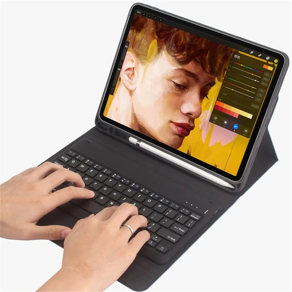 Keyboard Case for iPad Pro 12.9 inch 2018 Magnetic Flip Cover W Pencil Holder Smart stand For | Компьютеры и офис