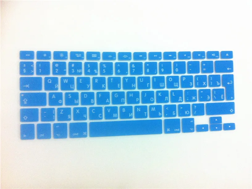 sky blue Силиконовый чехол для клавиатуры для MacBook Pro Air 1" 15" 1" для Mac Air 13,3 5 17 дюймов keybord - Цвет: sky blue