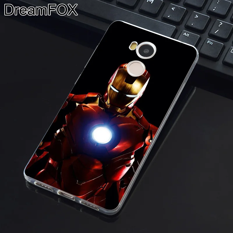 DREAMFOX M338 Iron Man Soft TPU Silicone Case Cover For Xiaomi Redmi Note 3 4 5 Plus 3S 4A 4X 5A Pro Global |