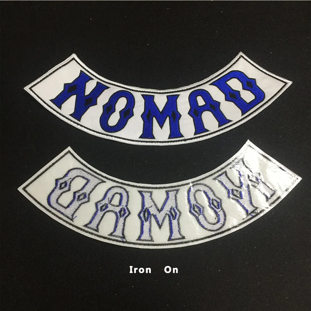 Байкерские нашивки NOMAD для байкеров Байкерский значок в стиле панк со скелетом и