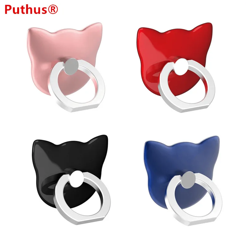 Кольцо для телефона с кошачьими ушками держатель на палец милая Подставка