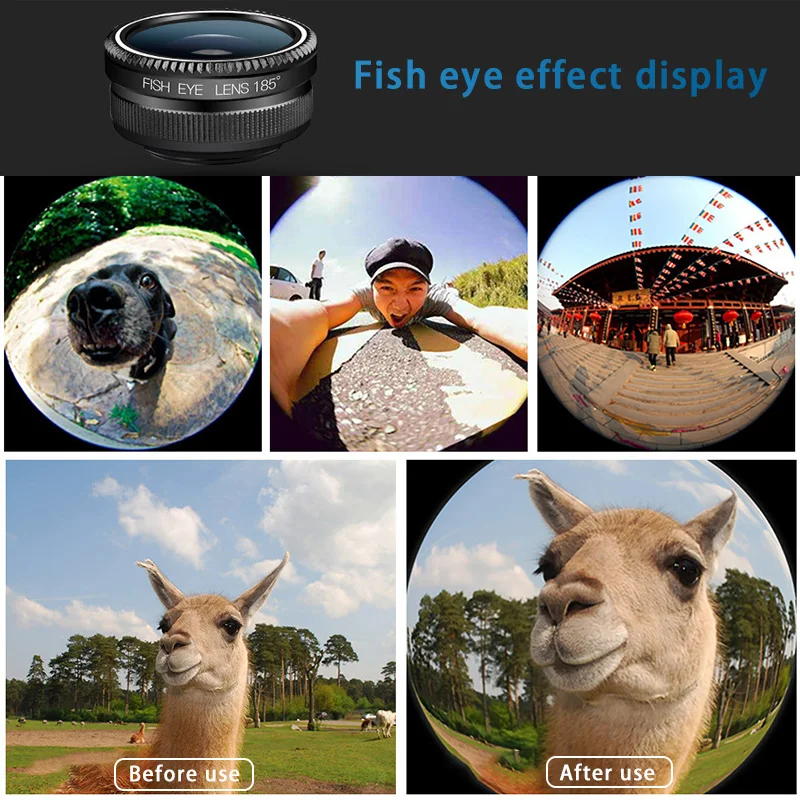 Mobile Phone Lens 3in1 Kit Universal Clip Smartphone Camera Lenses Wide Angle Macro Fish Eye for IPhone 7 6 Smart Samsung Phone