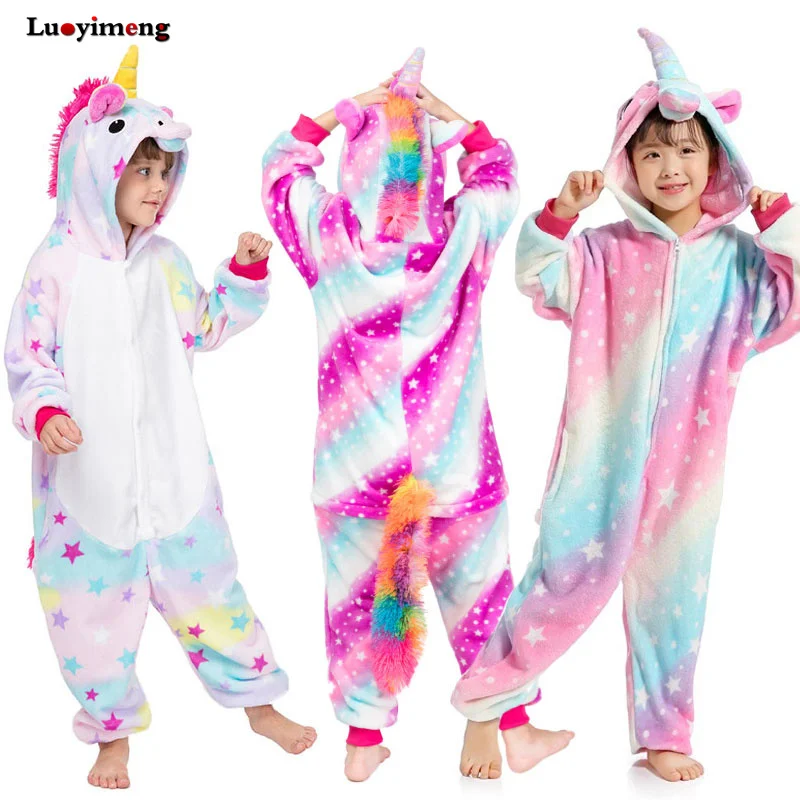 Единорог кигуруми Onesie обувь для мальчиков девочек панда Костюм Мягкий аниме