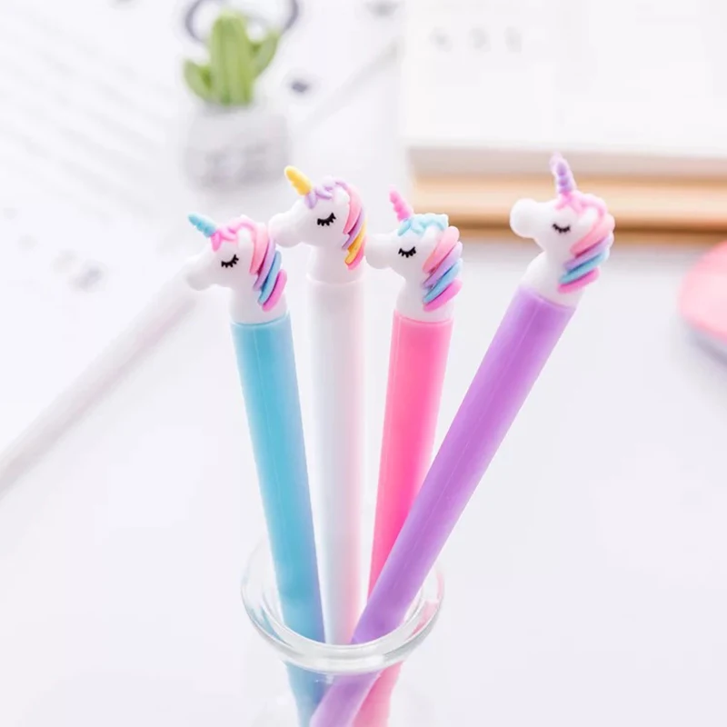 Kawaii Единорог гелевая ручка материал Эсколар милые Канцелярские caneta colorida Новинка