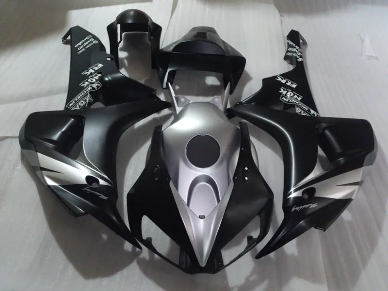 Набор обтекателей мотоцикла для HONDA CBR1000RR 06 07 CBR 1000RR 2006 2007 CBR1000 ABS серебристо черный