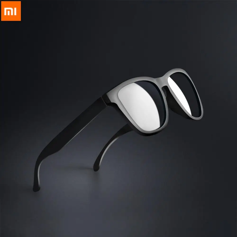 Black Xiaomi Mijia Youpin TAC классические квадратные солнцезащитные очки для мужчин и женщин, поляризационные линзы, цельный дизайн, спортивные солнцезащитные очки для вождения - Цвет: Black