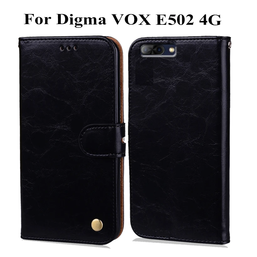 Роскошный нескользящий Чехол бумажник из искусственной кожи для Digma VOX E502 4G Book Case 5