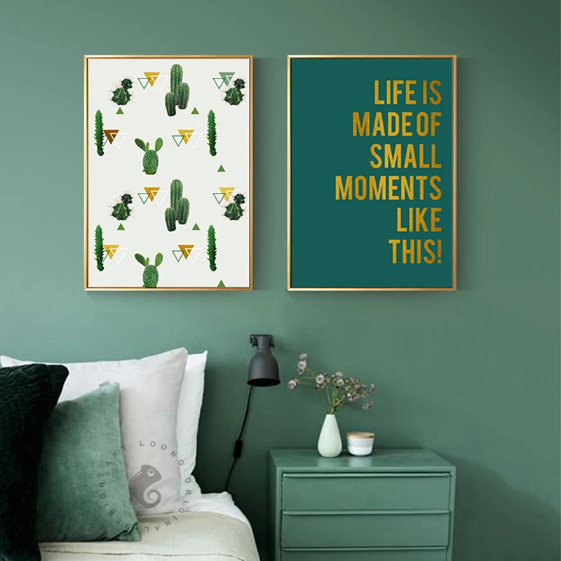 

Decoracion Infantil Green Plants Letters Cute Posters Canvas Paintings Wall Art Pictures For Kids Room Nursery Art Prints Nordic