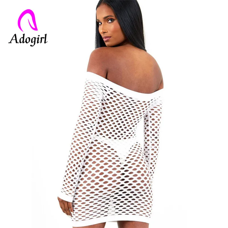 Прозрачное белое платье с вырезом лодочкой Сетчатое прозрачное облегающее