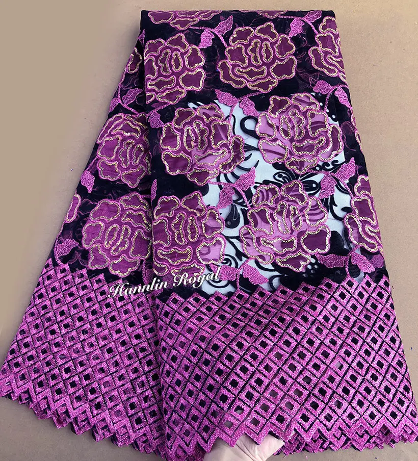 Высокое качество Большой Французский кружево африканский тюль сеточка чистая