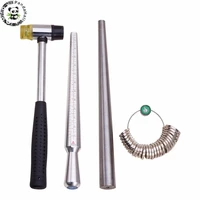 jewelry tools 4pcsset ring enlarger stick mandrel handle hammers ring sizer finger measuring stick 2528cm1 1cm drop shipping