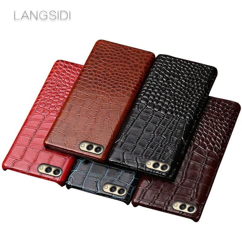 

Luxury For Huawei Honor Note8 phone case Premium Handmade Luxury genuine crocodile leather case