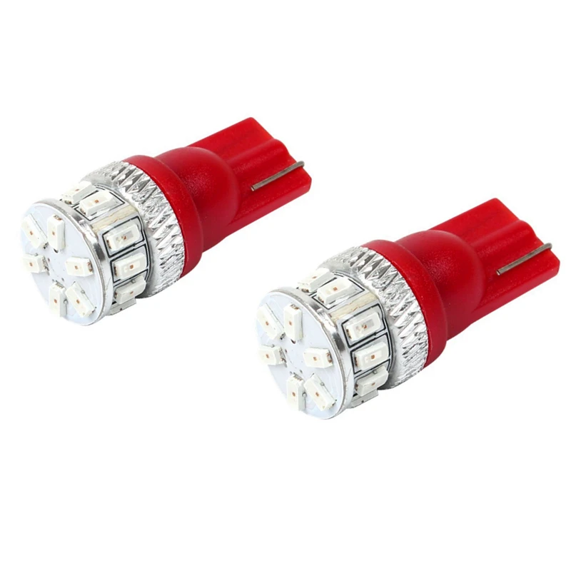Светодиодные лампы T10 18SMD для салона автомобиля красные наружного освещения