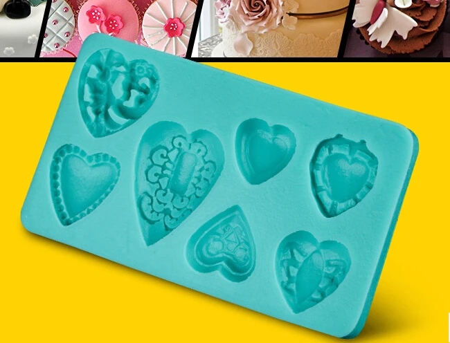

Hear shaped Button Silicone Fondant Cake Mold Chocolate Baking Decor Mould (si210)