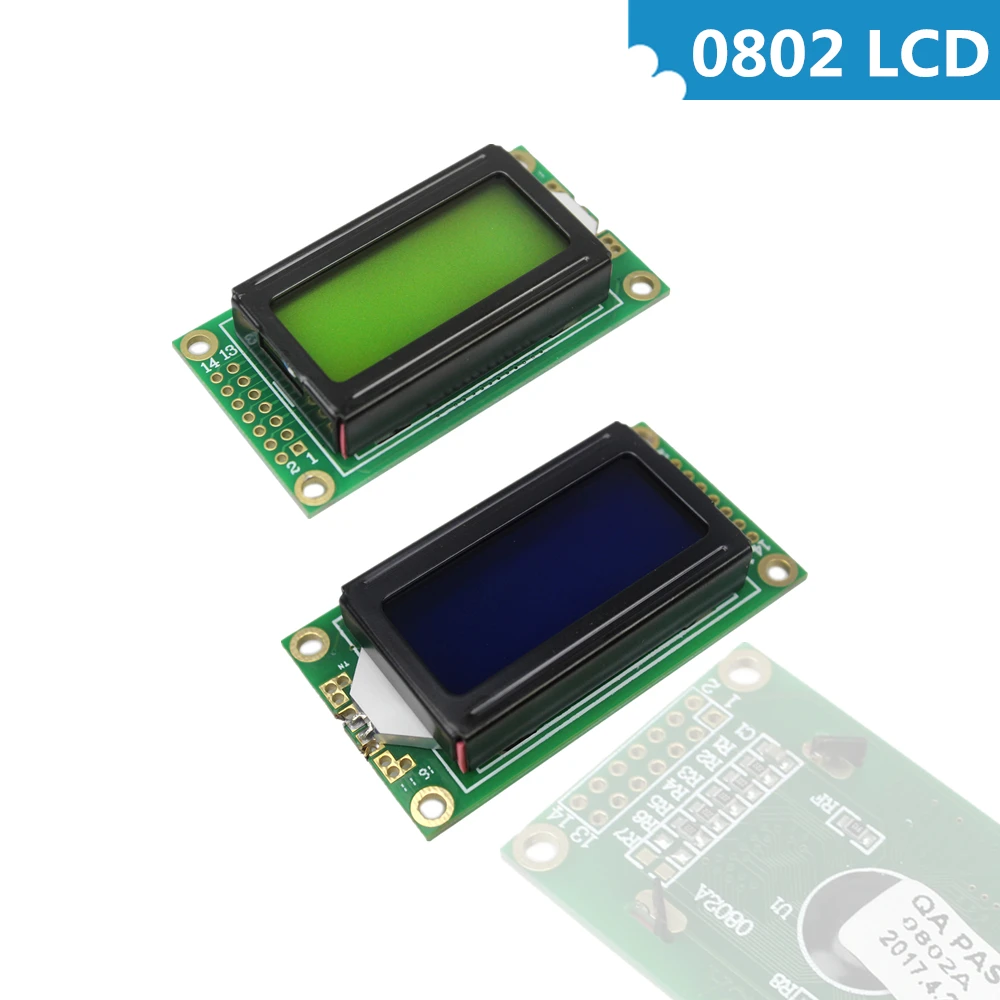 0802 ЖК-модуль 8x2 символьный дисплей 3,3 V/5 V светодиодный ЖК-подсветка для arduino Diy Kit