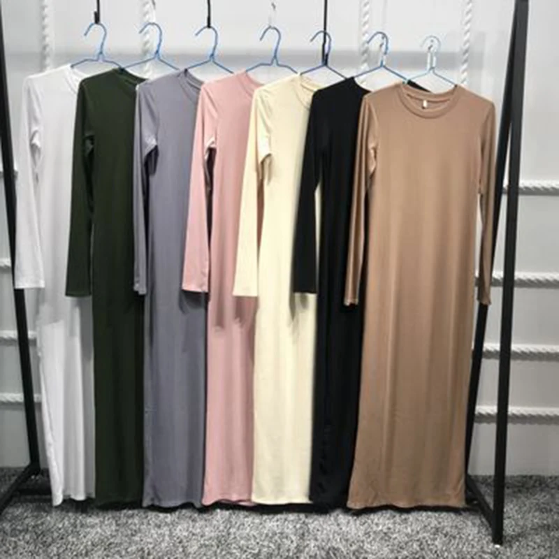 Женское мусульманское длинное платье Inside Повседневное трикотажное кардиган