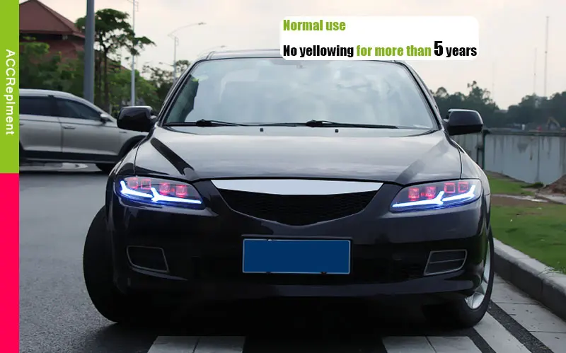 Автомобильный Стайлинг для Mazda 6 головной светильник s U angel eyes 2003-2008 для Mazda 6 светодиодный светильник Q5 bi xenon объектив СВЕТОДИОДНЫЙ прожектор