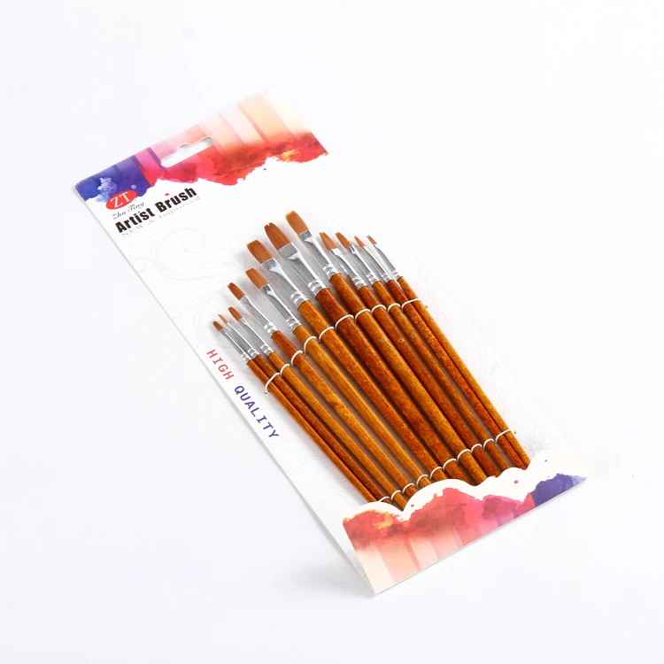 24 шт нейлоновые волосы деревянная ручка для рисования кисти художника Набор