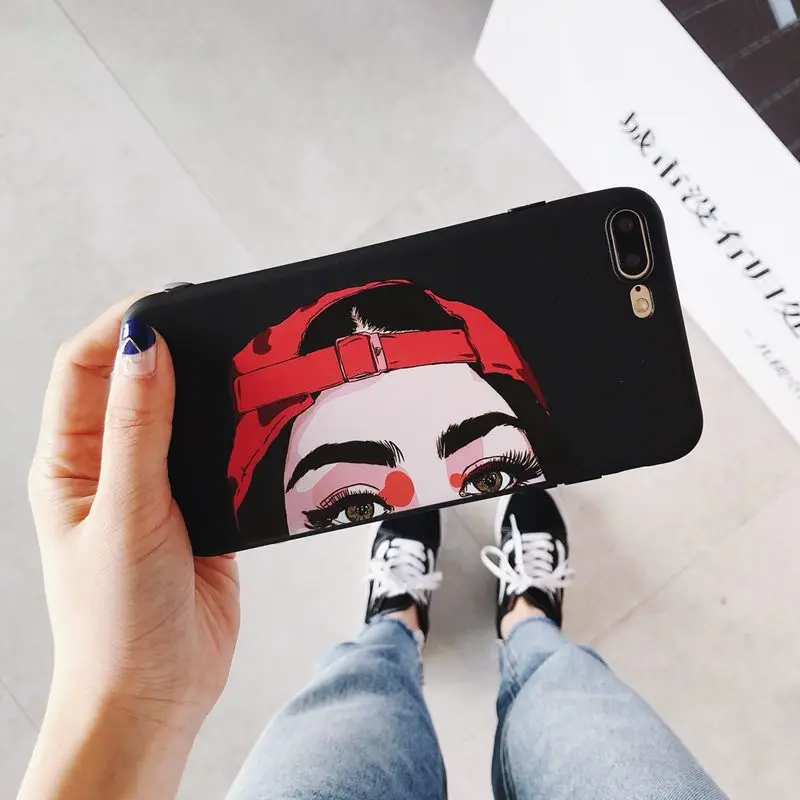 Холодный красный шляпа девушка чехол для телефона samsung Note8 s8 plus Чехлы Прекрасный