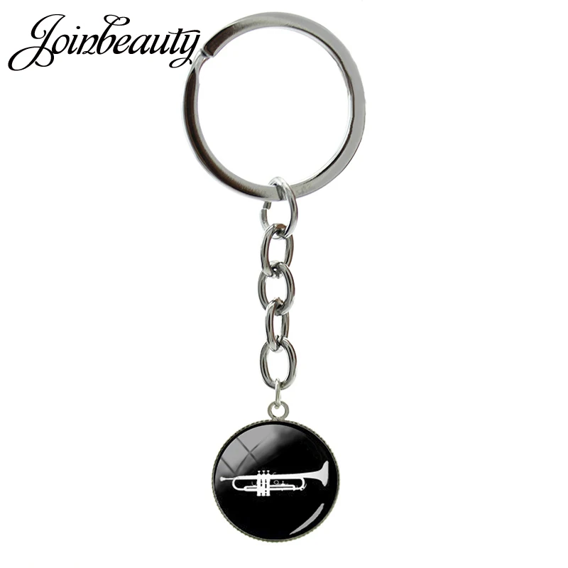 JOINBEAUTY брелок-труба, модный музыкальный инструмент Tromba Cornetto, винтажные брелки, кольцо, музыкальный рожок, ювелирное изделие, подарок B1357