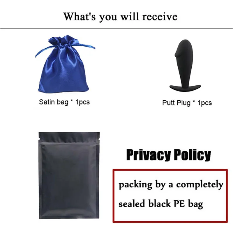 Маленькая силиконовая Анальная пробка для женщин черная начинающих мини милые