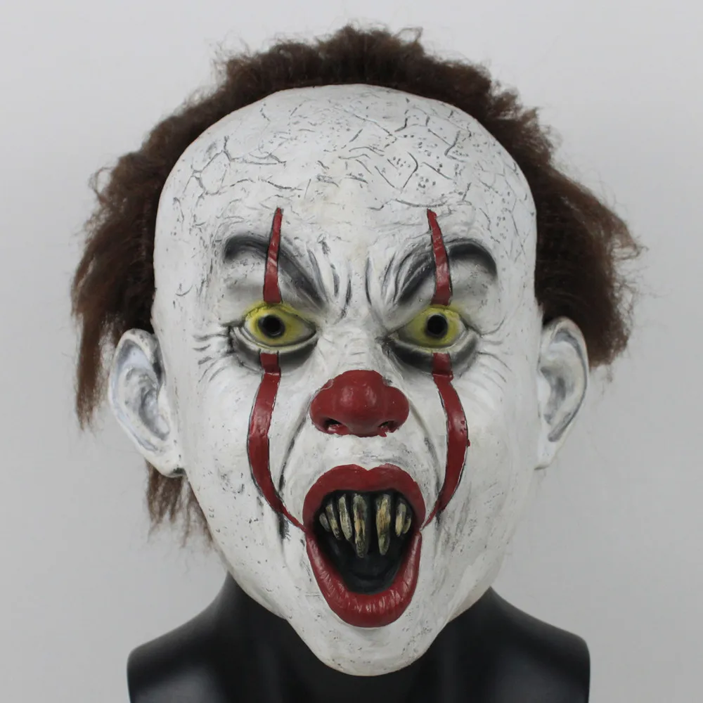 Джокер Pennywise маска Косплэй латекс шлем Стивена Кинга это страшное Ужас маски