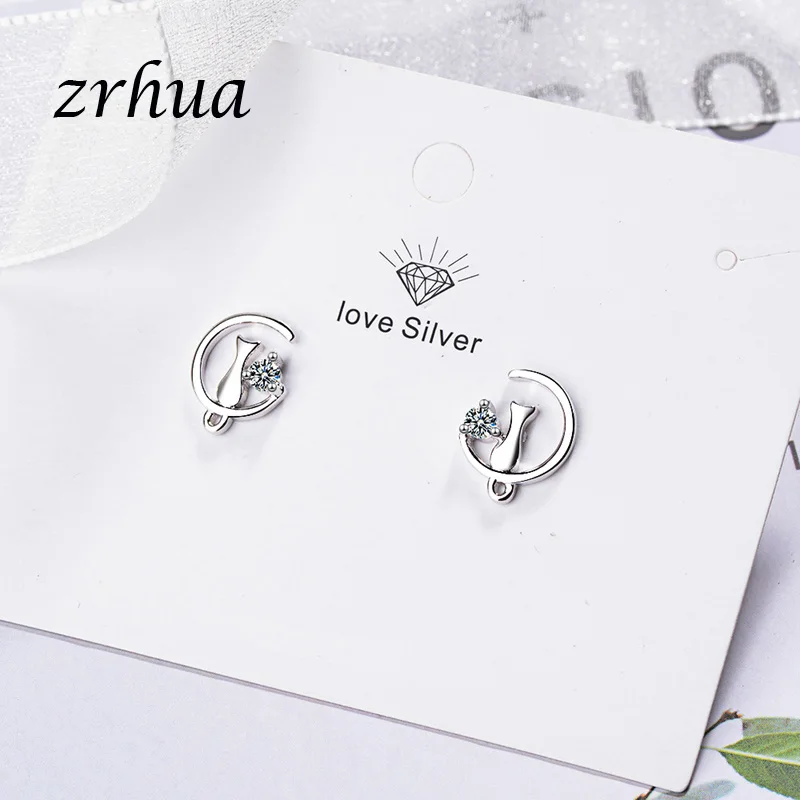 ZRHUA серебряные цветные милые кошачьи животные ювелирные изделия для женщин и