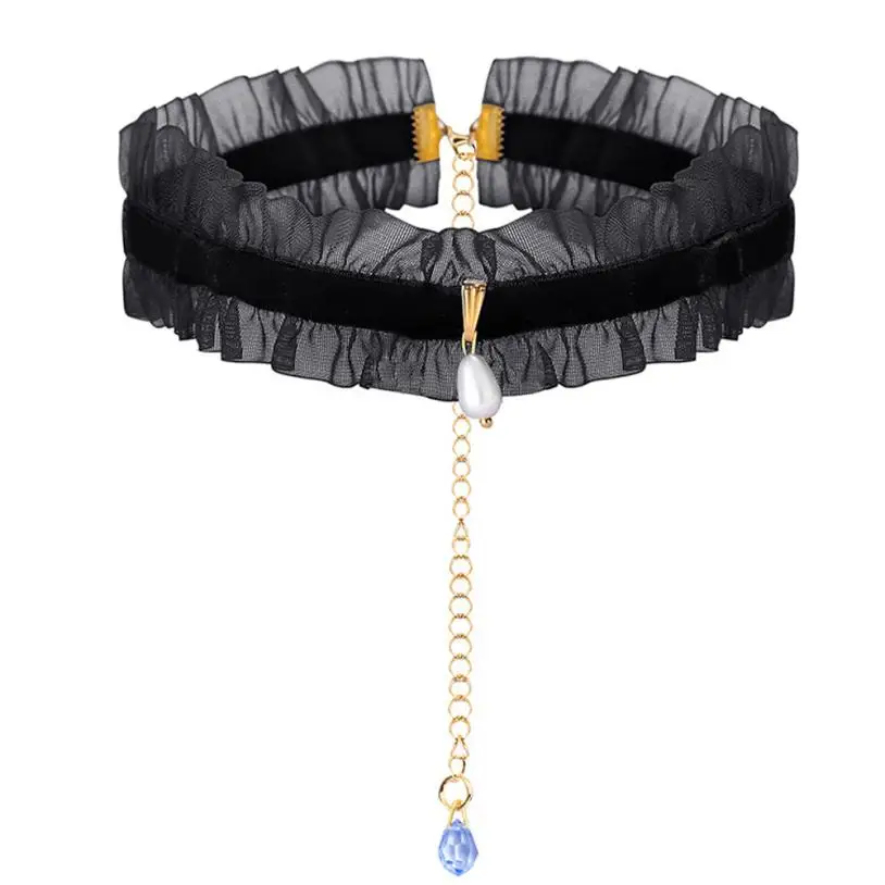 Женское Ожерелье чокер OTOKY черное ожерелье в стиле ретро с кружевным воротником и