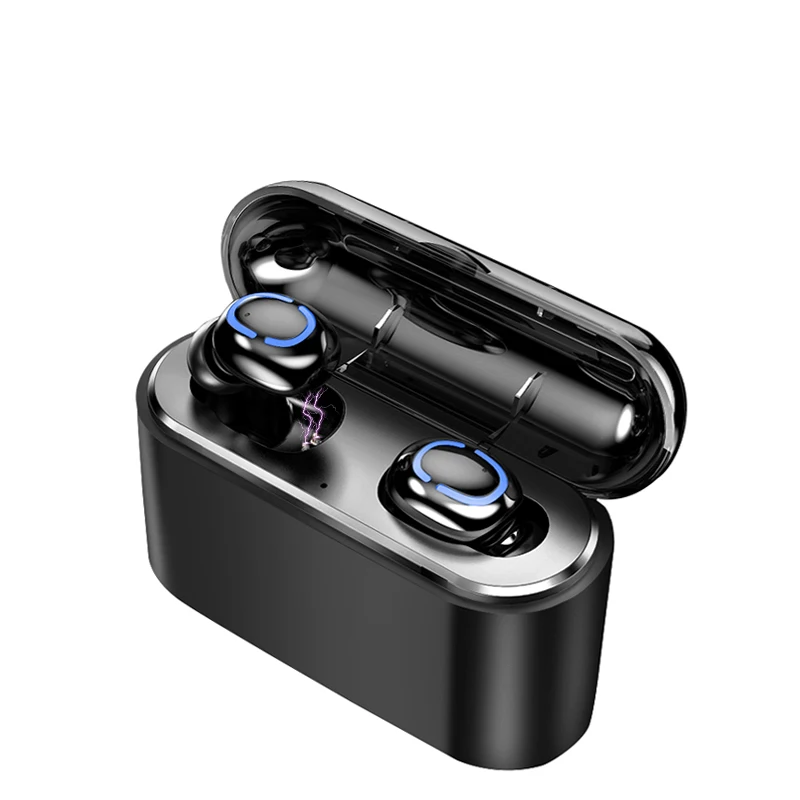 NO display black Настоящие Bluetooth 5,0 наушники HBQ TWS Беспроводные наушники с громкой связью 3D стерео игровая гарнитура с аккумулятором светодиодный цифровой дисплей - Цвет: NO display black