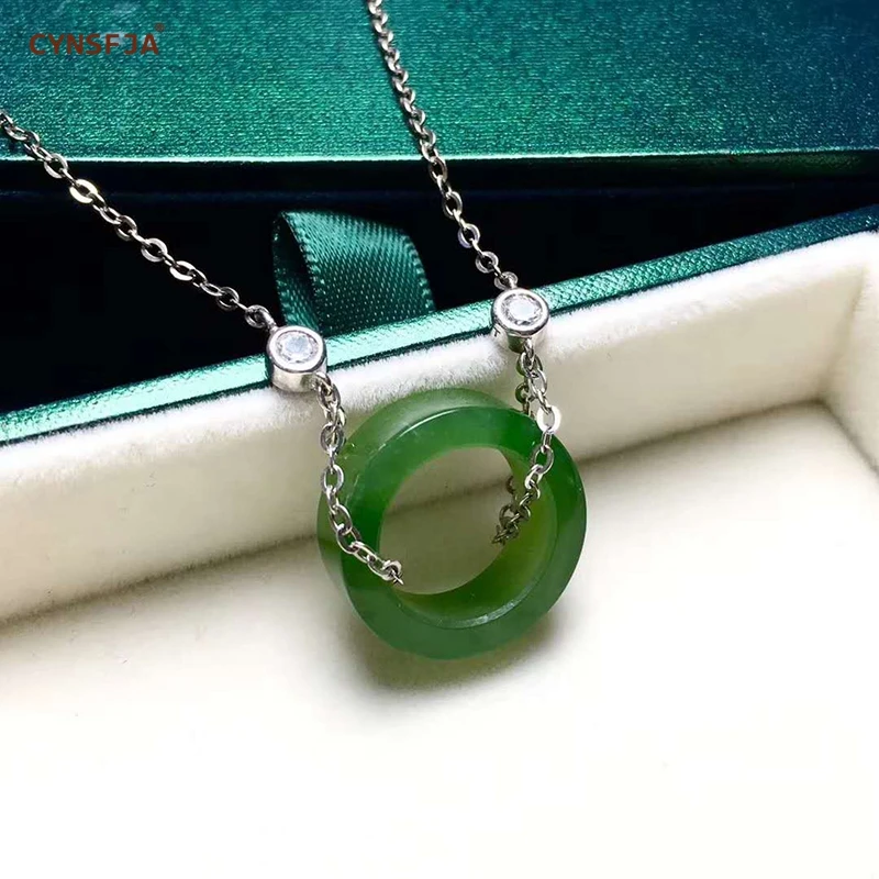 Сертифицированное подвескаиз натурального камня jade Jasper инкрустированное серебро 925 пробы счастливое колье с кулоном ведьмы зеленый высокое качество чудесные подарки