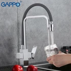 Кухонный Смеситель GAPPO, черный кран с фильтрованной водой, крепление на раковину