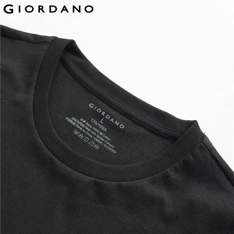 Мужская футболка с круглым вырезом Giordano Повседневная летняя принтом в китайском