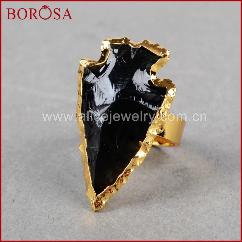 BOROSA 10 шт. Стильные Золотые золотые наконечники наконечника грубого натурального